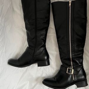 Knee high black boots